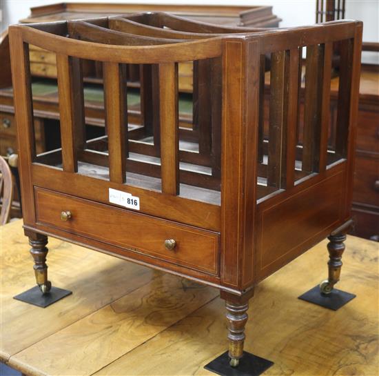 A George III later strung mahogany canterbury